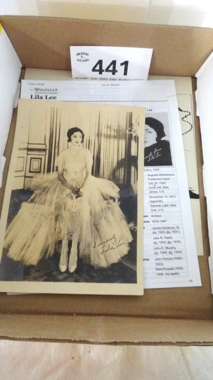 Lila Lee Signed Photo Lot