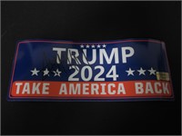 Donald Trump Signed Bumper Sticker EUA COA