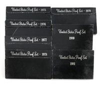 1975 thru 1981 US Mint Proof Sets in OMB