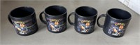 Lot of Four Super Joe Plastic Super Jumbo Mugs