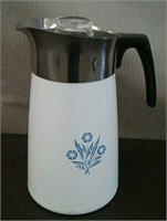 Box-Corning Ware Coffee Carafe, Corn Flower Blue