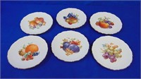 (6) Decorative Fruit Theme Plates