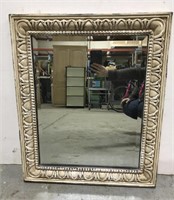 Distressed framed mirror