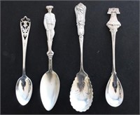 FOUR STERLING SILVER SPOONS
