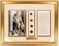 Coin Framed "Rome's Powerful Emperors" Coin Set