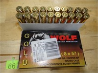 8mm Mauser 196gr Wolf Rnds 20ct