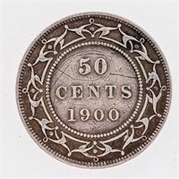 NFLD. 1900 Sterling Silver 50 Cents