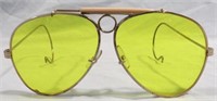 VINTAGE REMINGTON YELLOW AVIATOR SUNGLASSES