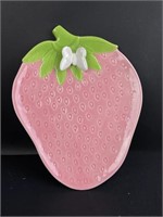 3D Strawberry platter with 3D butterfly on the
