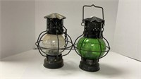 (2) railroad oil lamps- reproduction