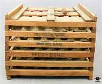 Vintage Wood Egg Crate