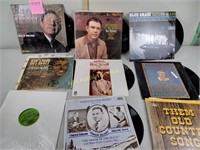 Vinyl records including Jim Reeves, and Roy Acuff