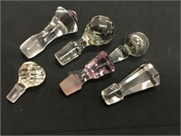 Six Crystal / Glass Bottle Toppers