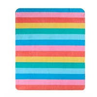 Mainstays Plush Throw Blanket Rainbow AZ1