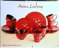 Asia Living 16 Piece Dinnerware Set New