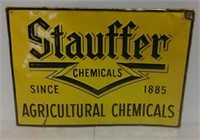 Stauffer agricultural chemicals tin sign