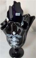 Ebony Thumbprint Vase, HP by by Nancy Gribble