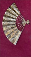 Vintage Solid Brass Hand Fan Wall Decor