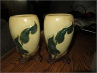 2 Royal Copley Vases (1 with 2 hairline cracks)