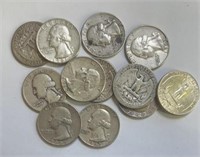 (12) Silver Quarters