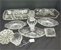 GLASS AND CRYSTAL SERVING DISHES