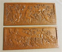 Théodore Van-Durme Putti Carved Oak Panels.