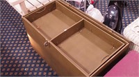 Homemade wooden chest with lift-out tray with