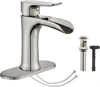 Brushed Nickel Bathroom Faucet?Yundoom Waterfall B