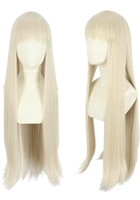 New Yuehong Adult Long Straight Beige Wig Costume