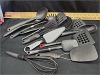Black plastic utensils