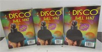 3 New Rotating-Colorful Disco Ball Hats