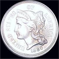 1880 Three Cent Nickel CHOICE PROOF