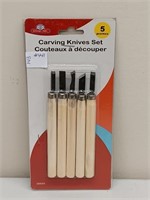 NEW 5 PIECE CARVING SET