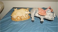 Two Decorative Pigs