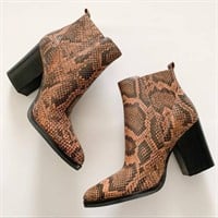 Marc Fisher Women's Brown Snake Print Boots