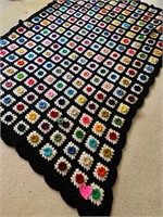 Handmade Granny Square Blanket Afghan