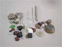 Variety Of Beach Glass, Pyrite & Other Stones