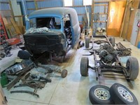1951 Ford panel truck, with 2 - frames, multiple