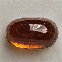 CERT 6.65 Ct Faceted Sri Lankan Hessonite Garnet,