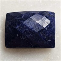 CERT 16.15 Ct Faceted Blue Sapphire, Square Shape,