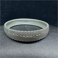 Sterling Silver Mesh-Link Bangle Bracelet