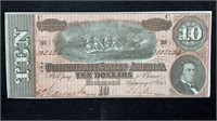 1864 $10 Confederate States of America T-68