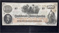 1862 $100 Confederate States of America ‘’Cotton