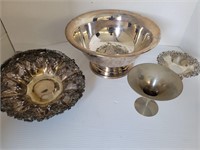 Silverplate platters & more
