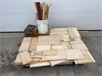 Skid of misc project wood pieces