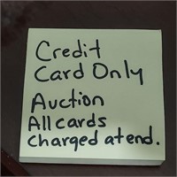 Credit Card Only Auction - card charged at end