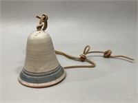 Pottery Bell with Strap VTG