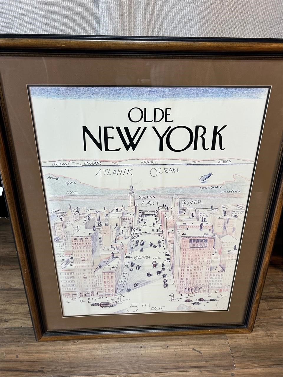 Olde New York Map Poster