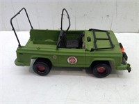 Vtg Jungle Patrol Car Jeep  Plastic  19 x 10