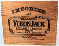 Advertising Wood Crate Liquor Box Yukon Jack Case